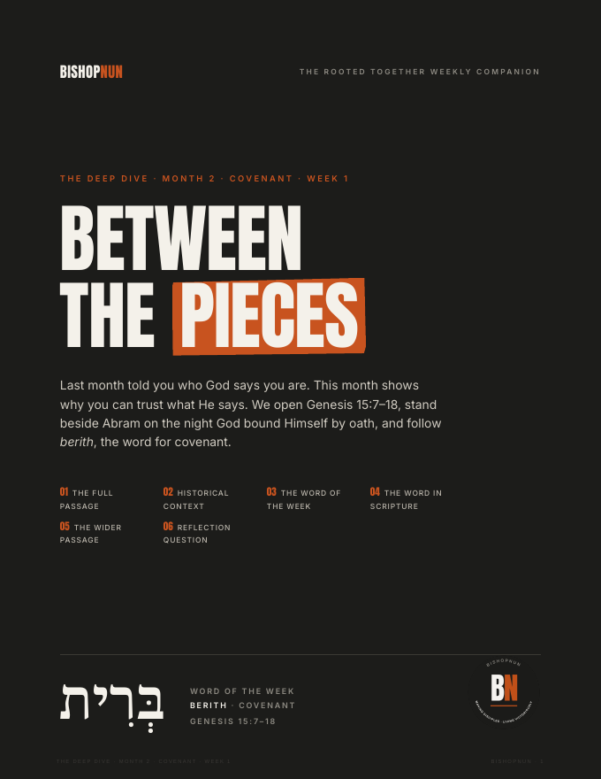 First page of Between the Pieces
