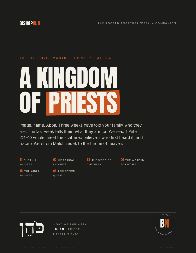 First page of A Kingdom of Priests