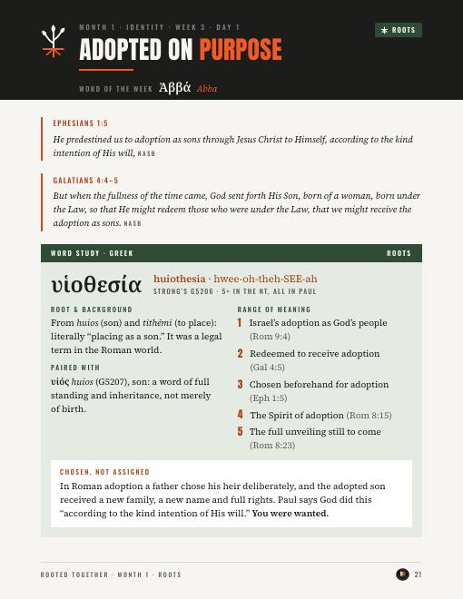First page of Adopted on Purpose