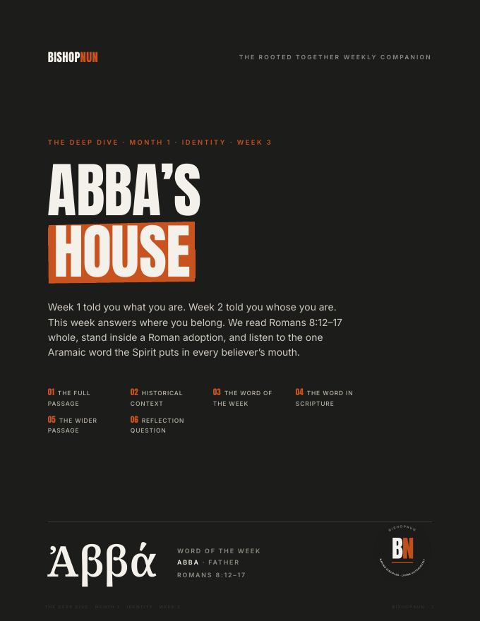 First page of Abba’s House